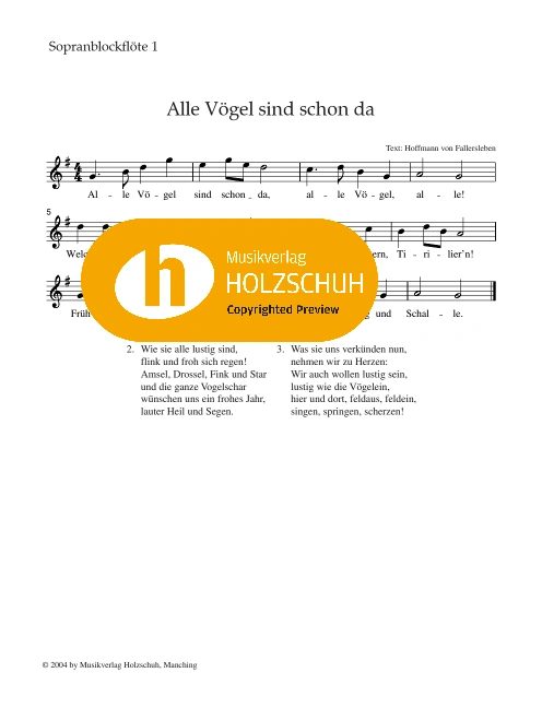 Alle Vögel sind schon da